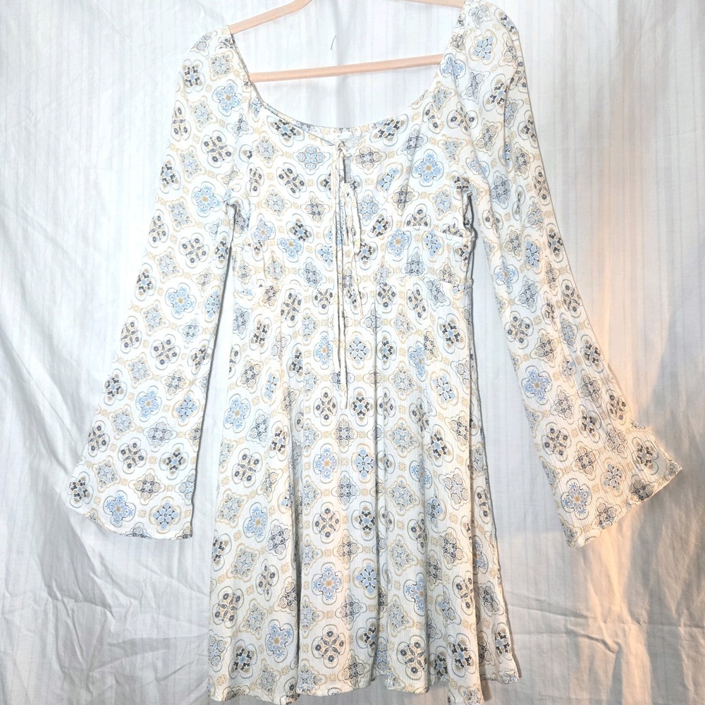 O'Neill Caranne Dress in Multi, Bohemian-Inspired Woven Mini Dress 60s Style Med